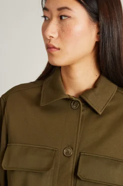 Giacca cargo in jersey - Verde Militare