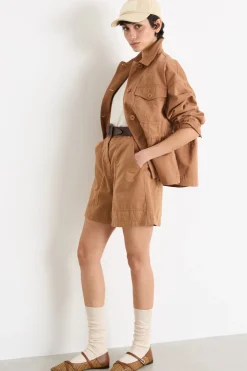 Giacca con coulisse - Cammello