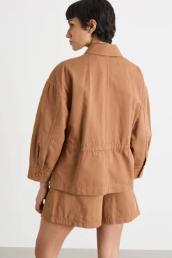 Giacca con coulisse - Cammello