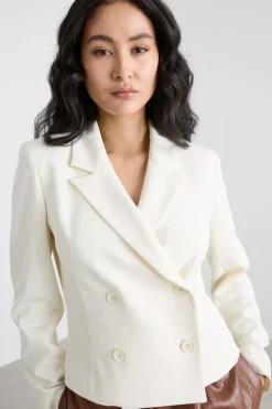 Giacca corta in twill - Bianco