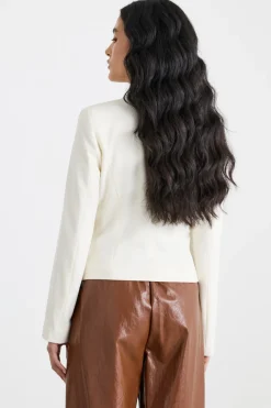 Giacca corta in twill - Bianco