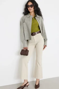 Giacca cropped boxy - Grigio