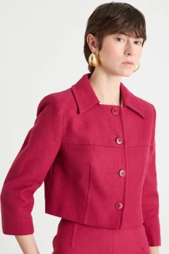 Giacca crop - Rosso