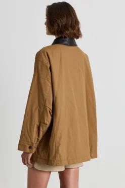 Giacca imbottita in canvas - Cammello