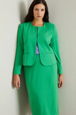 Giacca in cady fluido - Verde Prato