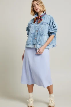 Giacca in denim di cotone - Azzurro Denim
