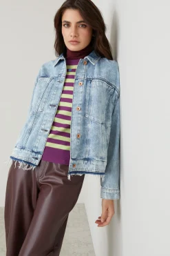 Giacca in denim di cotone - Azzurro Denim