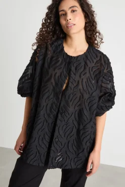 Giacca in fil-coupé - Nero