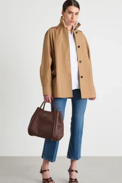Giacca in gabardina antigoccia - Cammello