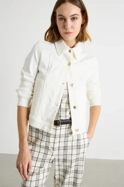 Giacca in gabardina stretch - Bianco