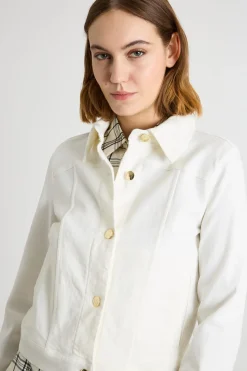 Giacca in gabardina stretch - Bianco