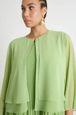 Giacca in georgette - Verde