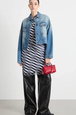 Giacca in jeans dalla linea boxy - Azzurro