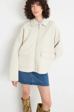 Giacca in jersey accoppiato - Beige
