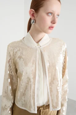 Giacca in paillettes - Beige