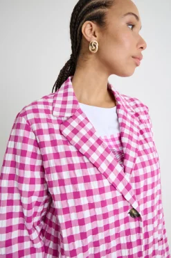 Giacca in seersucker - Rosa Bianco