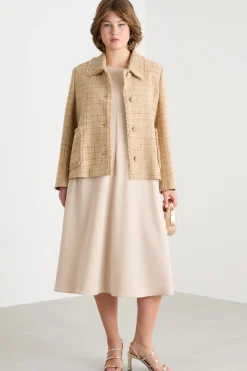 Giacca in tweed - Cammello