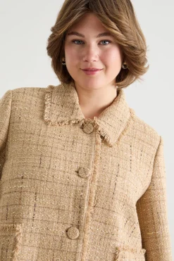 Giacca in tweed - Cammello
