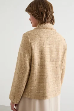 Giacca in tweed - Cammello