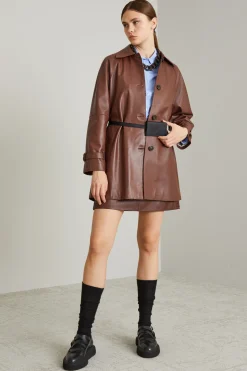 Giacca in vera nappa - Marrone