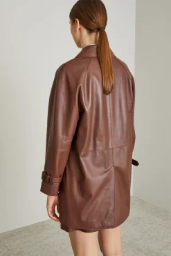 Giacca in vera nappa - Marrone
