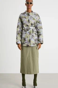 Giacca jacquard matelassé - Lilla Azzurro Verde