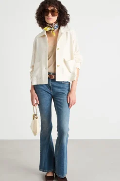 Giacca leggera con tasche - Bianco