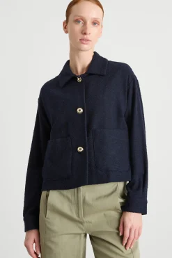 Giacca leggera con tasche - Blu