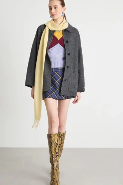 Giacca lunga con tasche - Grigio