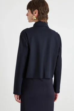 Giacca monopetto a camicia - Blu