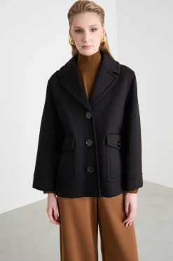 Giacca monopetto in jersey - Nero