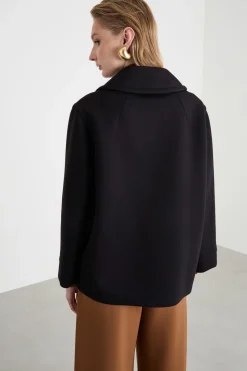 Giacca monopetto in jersey - Nero