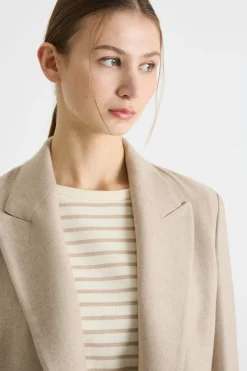 Giacca open-front - Beige