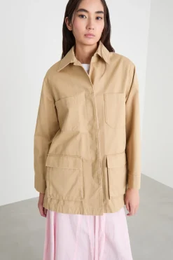 Giacca sahariana con ricamo - Beige