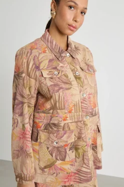 Giacca sahariana in drill - Beige