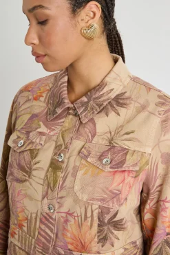 Giacca sahariana in drill - Beige