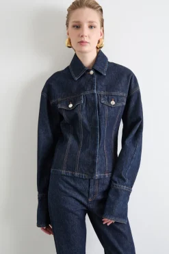 Giacca sfiancata in jeans - Blu