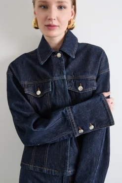 Giacca sfiancata in jeans - Blu