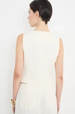 Gilet aderente con tasche - Bianco