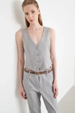 Gilet aderente - Grigio