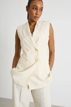 Gilet a doppiopetto - Bianco