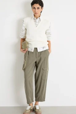 Gilet con scollo a V - Bianco