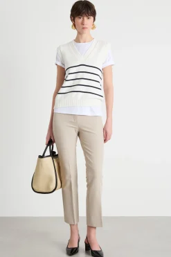 Gilet con scollo a V - Bianco Nero
