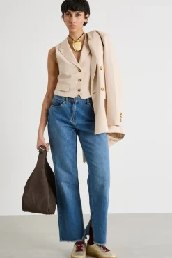 Gilet con tasche - Beige