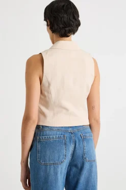 Gilet con tasche - Beige