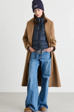 Gilet crop imbottito e trapuntato - Blu