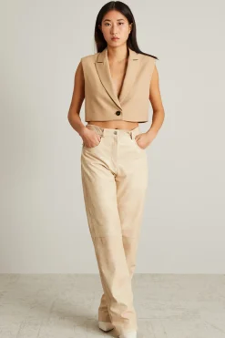 Gilet cropped - Beige