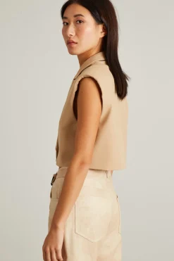 Gilet cropped - Beige