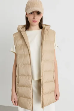 Gilet imbottito impermeabile - Cammello