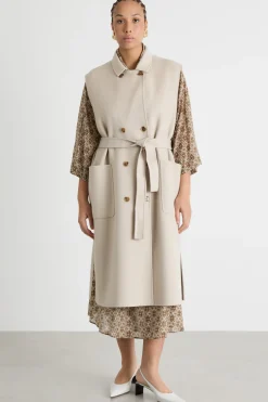 Gilet in double - Beige